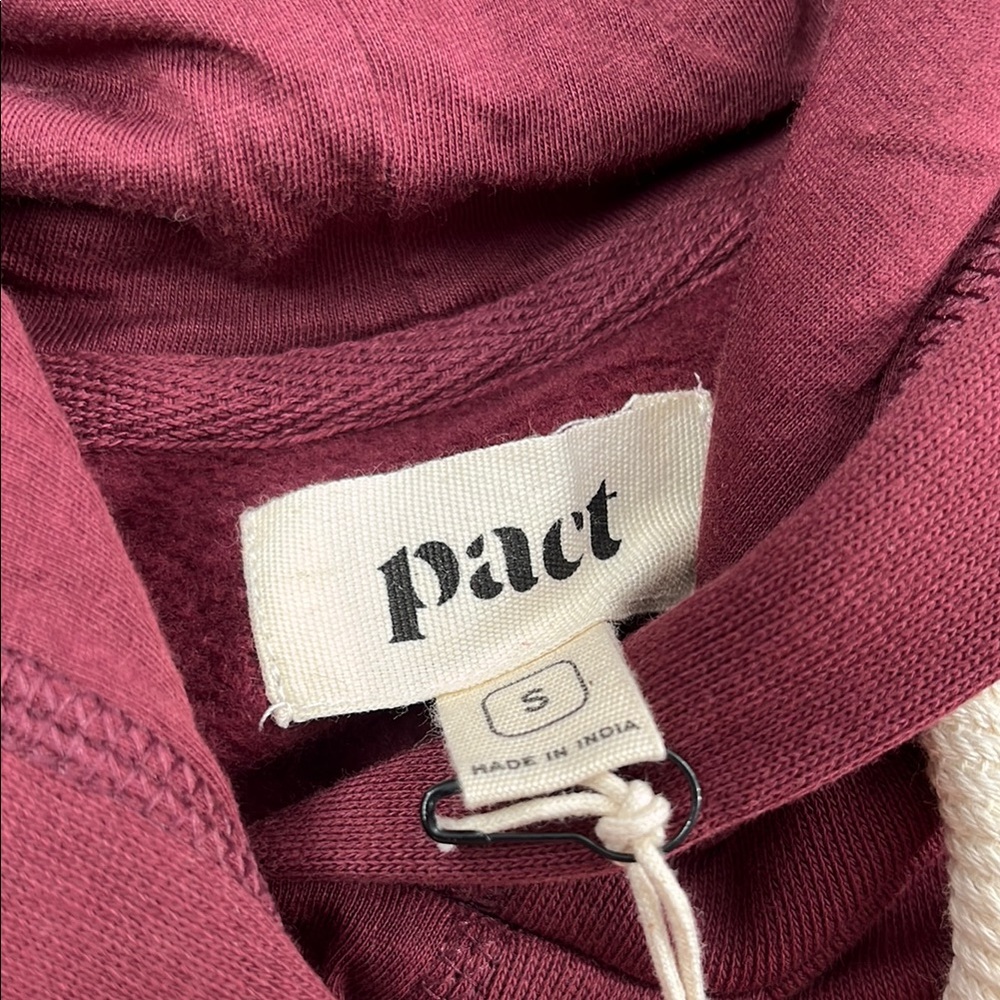 NEW Pact S Womens‎ Red Burgundy Hoodie Unisex One-for-All Hoodie - Picture 2 of 12